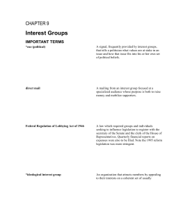 Interest Groups
