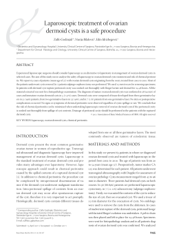 Laparoscopic treatment of ovarian dermoid cysts is a safe