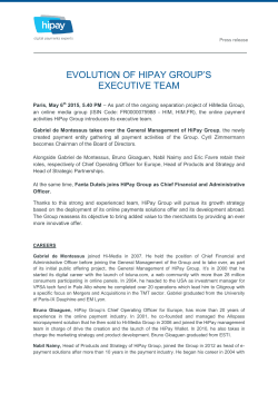 evolution of hipay group`s executive team