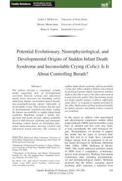 Colic SIDS Family Relations