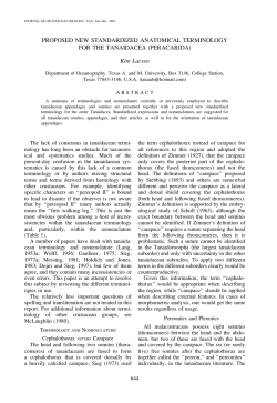 PROPOSED NEW STANDARDIZED ANATOMICAL TERMINOLOGY