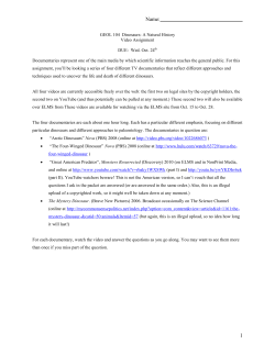 GEOL 104 Dinosaurs: A Natural History