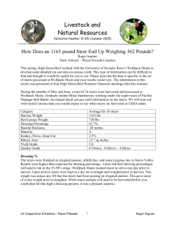 Livestock and Natural Resources