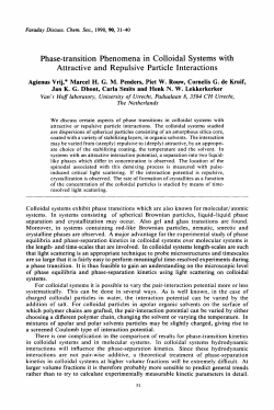 Phase-transition Phenomena in Colloidal Systems with Attractive