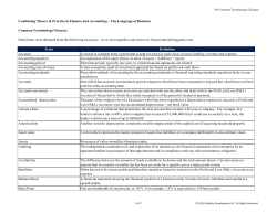 The Language of Business Common Terminology Glossary