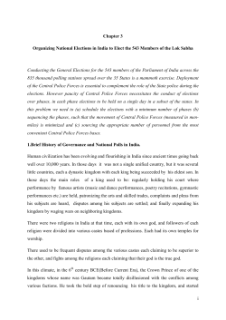 i Chapter 3 Organizing National Elections in India to Elect the 543