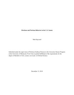 elections and party loyalty in the us senate