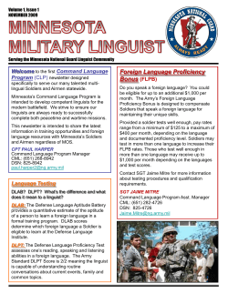 Foreign Language Proficiency Bonus (FLPB)