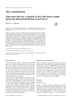Short communication Time-series data for a selection of forty fish