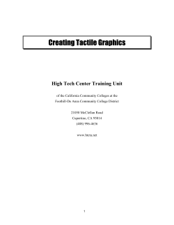 Creating Tactile Graphics - High Tech Center Training Unit
