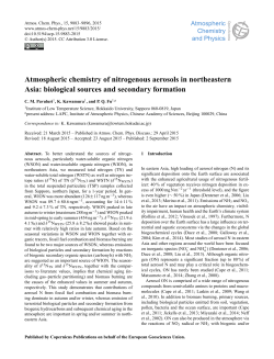 Atmospheric chemistry of nitrogenous aerosols in northeastern Asia