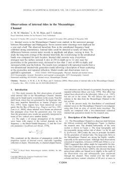Observations of internal tides in the Mozambique Channel