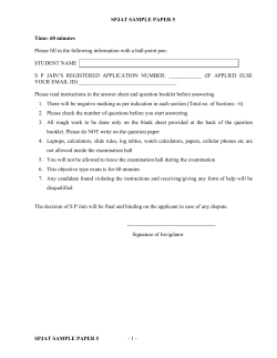 SPJAT SAMPLE PAPER 5