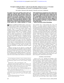 Peripheral Blood CD14 Cells From Healthy Subjects