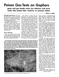 Poison Gas Tests on Gophers gases and gas bombs