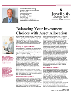 April &ndash; Balancing Your Investment Choices with Asset Allocation