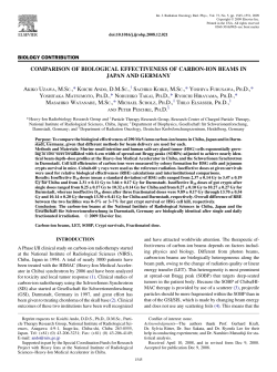 Comparison of Biological Effectiveness of Carbon