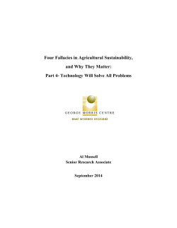 Four Fallacies in Agricultural Sustainability, and Why They Matter