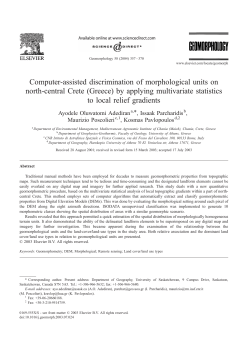 (Greece) by applying multivariate statistics to l