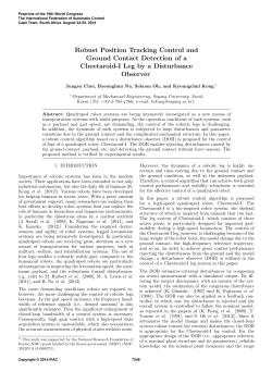 Robust Position Tracking Control and Ground Contact Detection of a