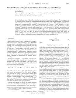 Activation Barrier Scaling for the Spontaneous Evaporation of