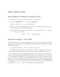 Other topics in brief: Finite Difference Methods for Nonlinear BVPs