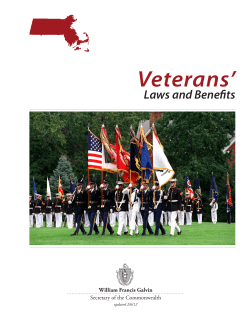 MA Veterans Laws - Melrose Veteran Services