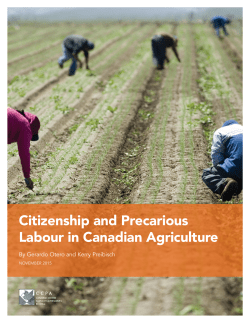 Citizenship and Precarious Labour in Canadian Agriculture
