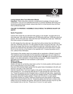 Lacing Instructions for Torch Mountain Wheels