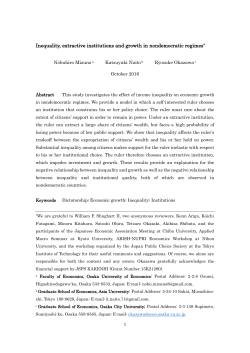 Inequality, extractive institutions and growth in nondemocratic regimes