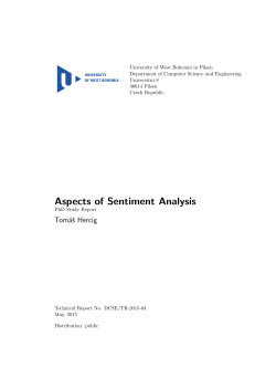Aspects of Sentiment Analysis