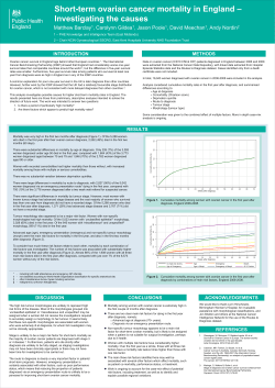 Short-term ovarian cancer mortality in England &ndash; investigating the