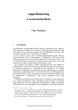 Legal Reasoning - Scandinavian Studies in Law