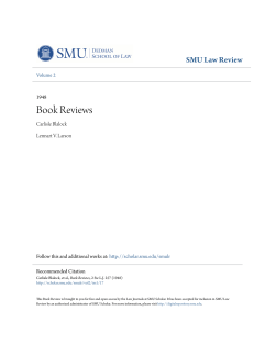Book Reviews - SMU Scholar
