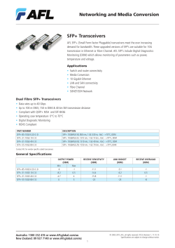 SFP+ Transceivers