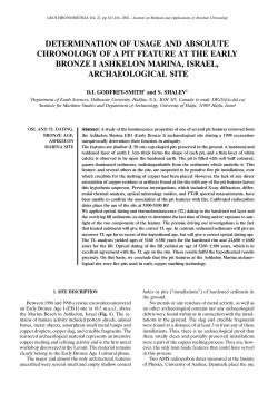 determination of usage and absolute chronology
