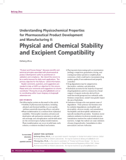 Understanding Physicochemical Properties for