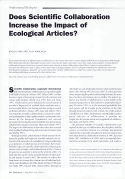Does Scientific Collaboration Increase the Impact of