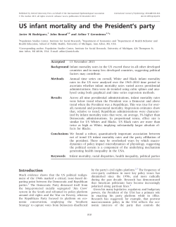 US infant mortality and the President`s party