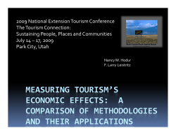 measuring tourism`s economic effects: a comparison of