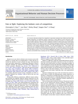 Fate or fight: Exploring the hedonic costs of competition