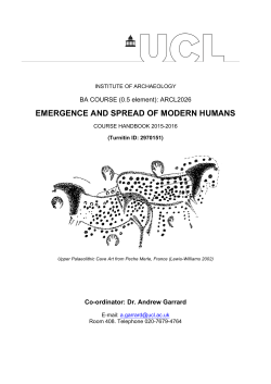 emergence and spread of modern humans