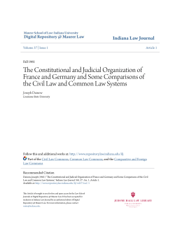 The Constitutional and Judicial Organization of France and