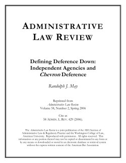 Defining Deference Down: Independent Agencies and Chevron