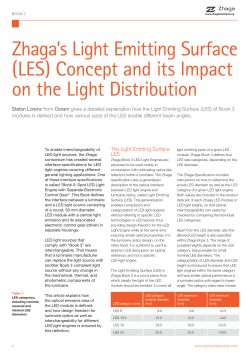 Zhaga`s Light Emitting Surface (LES) Concept