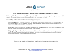 to see a complete list of PD workshops.