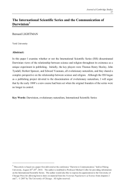 The International Scientific Series and the Communication of