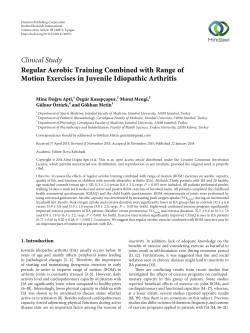 Regular Aerobic Training Combined with Range of Motion Exercises