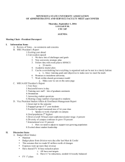 MINNESOTA STATE UNIVERSITY ASSOCIATION OF