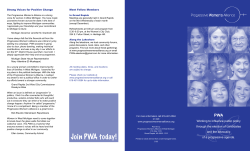 Join PWA today! - Progressive Women`s Alliance